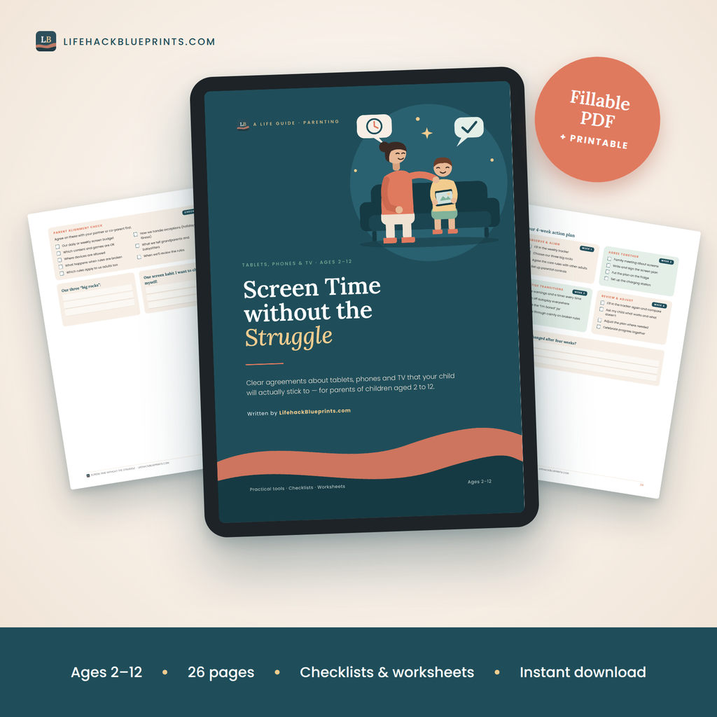 Screen Time without the Struggle – A practical guide to clear screen agreements for parents of children aged 2–12