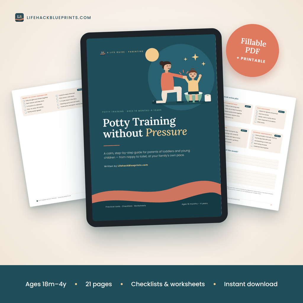 Potty Training without Pressure – A calm, step-by-step potty training guide for parents of toddlers aged 18 months to 4 years