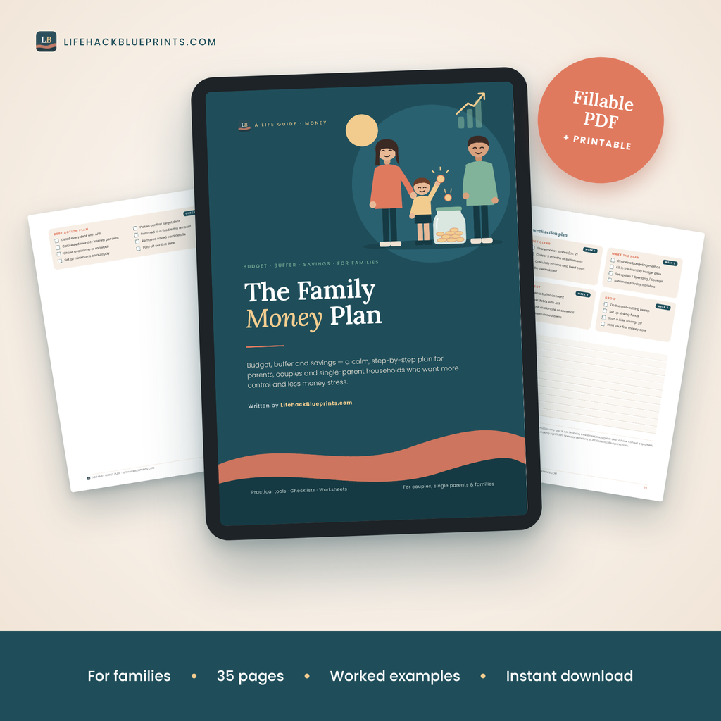 The Family Money Plan - Budget, Buffer &amp; Savings Guide for Families