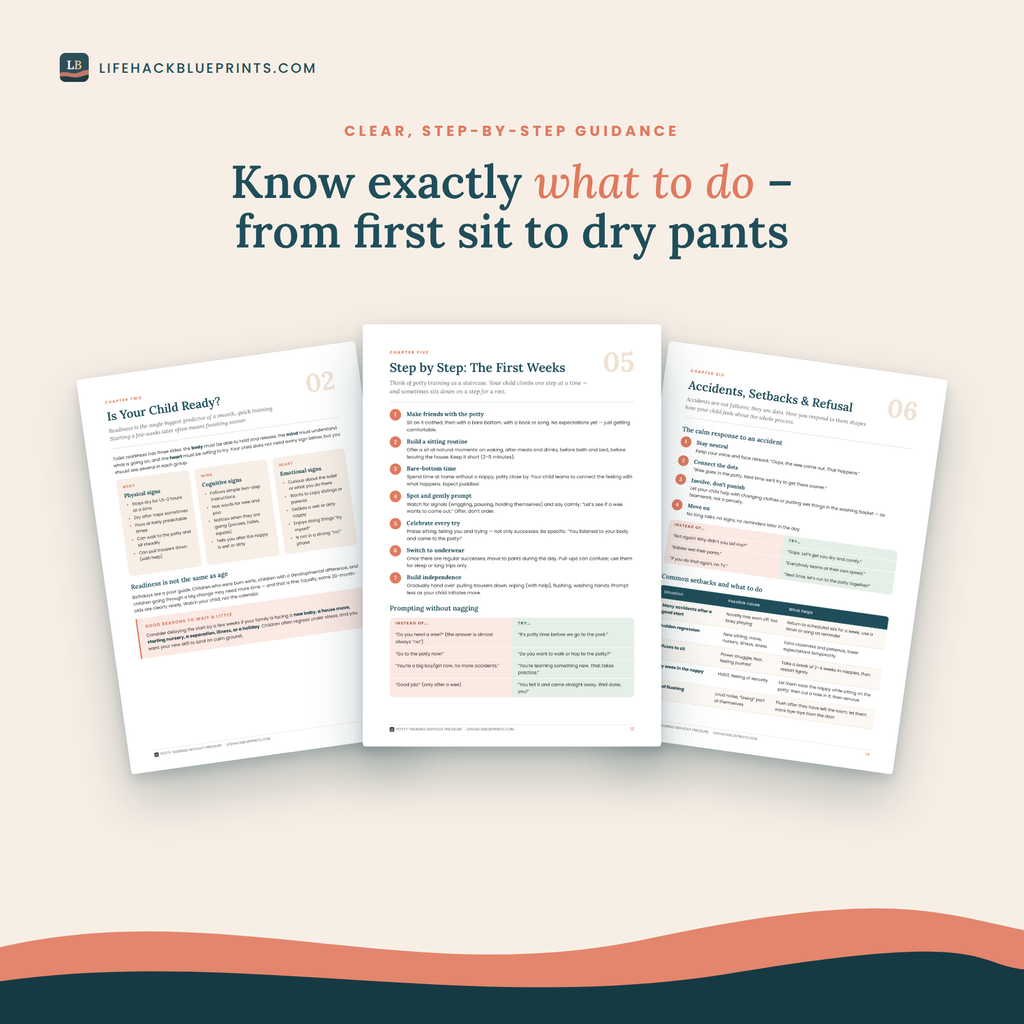 Potty Training without Pressure – A calm, step-by-step potty training guide for parents of toddlers aged 18 months to 4 years