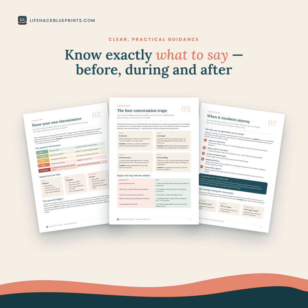 Talking without Fighting - How to prevent and resolve conflict together, a practical guide for partners, parents and families who want to talk well, especially when things get tense