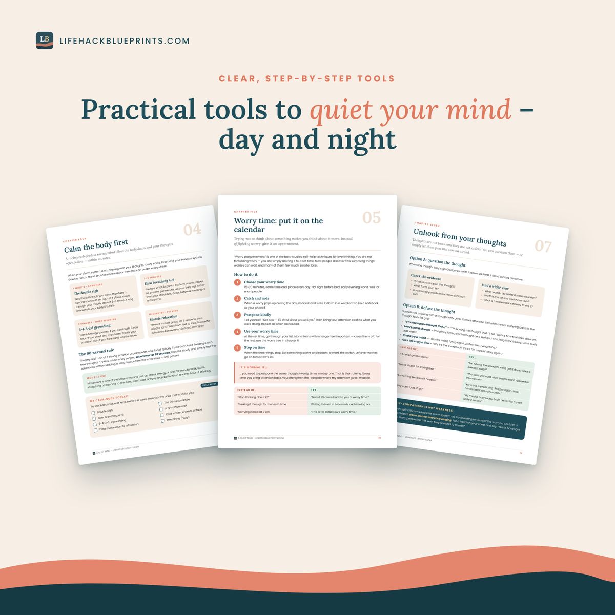 A Quiet Mind - A practical guide to stop overthinking for adults