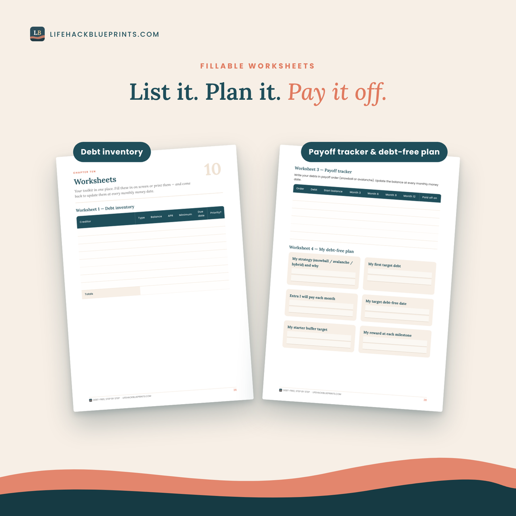 Debt-Free, Step by Step - A Practical Debt Payoff Plan for Individuals &amp; Households