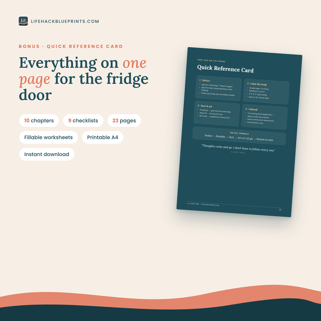 A Quiet Mind - A practical guide to stop overthinking for adults
