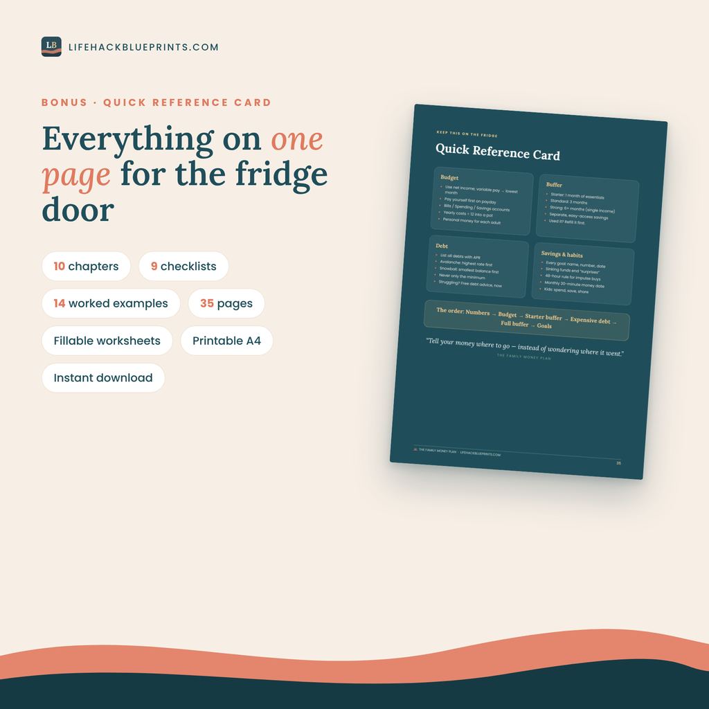 The Family Money Plan - Budget, Buffer &amp; Savings Guide for Families